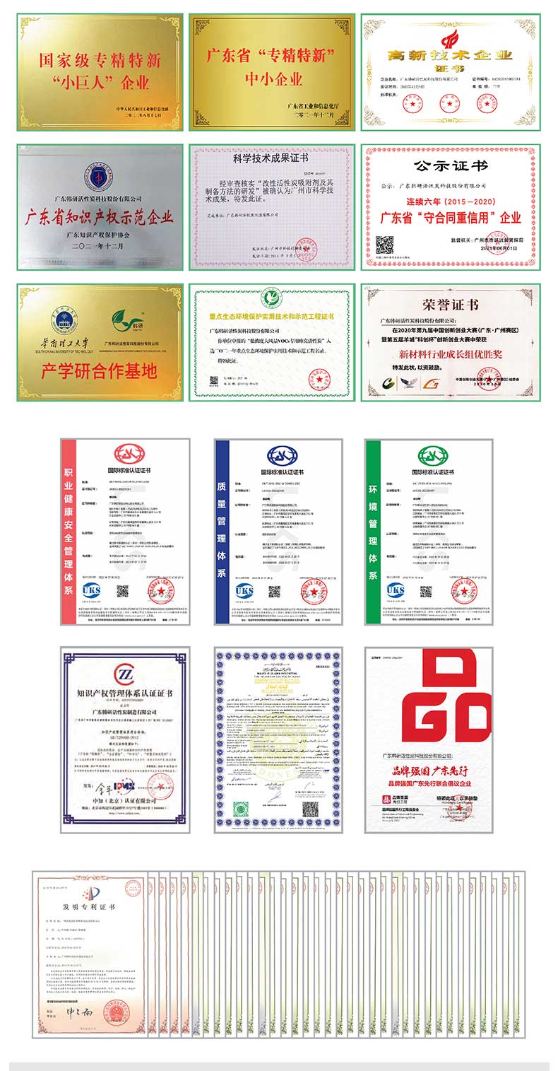 活性炭pg电子平台的荣誉证书